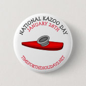 Nationale Kazoo Dag 28 januari Ronde Button 5,7 Cm (Voorkant)