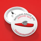 Nationale Kazoo Dag 28 januari Ronde Button 5,7 Cm