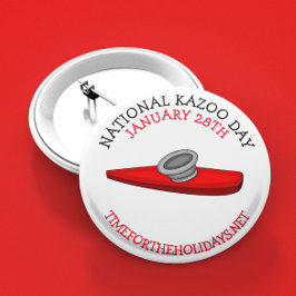 Nationale Kazoo Dag 28 januari Ronde Button 5,7 Cm