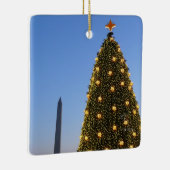 Nationale kerstboom en Washington Monument Keramisch Ornament (Rechts)