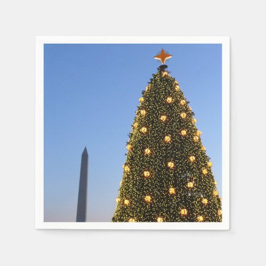 Nationale kerstboom en Washington Monument Servetten (Voorkant)
