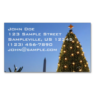 Nationale Kerstboom Washington DC bij schemering Magnetisch Visitekaartje