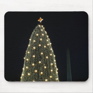 Nationale Kerstboom & Washington Monument 's Nacht Muismat