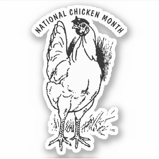 Nationale Kippenmaand Sticker (Voorkant)