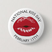 Nationale Kiss Day Februari 13 de Button van de Va (Voorkant)