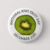 Nationale Kiwi Fruitdag Ronde Button 5,7 Cm (Voorkant)