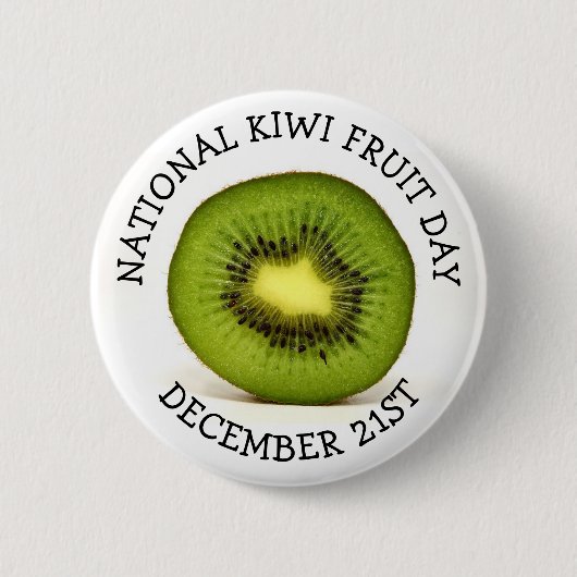 Nationale Kiwi Fruitdag Ronde Button 5,7 Cm (Voorkant)