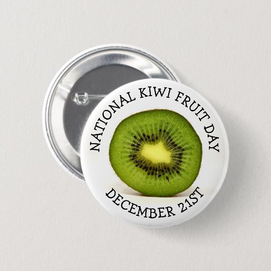 Nationale Kiwi Fruitdag Ronde Button 5,7 Cm (Voorkant /achterkant)