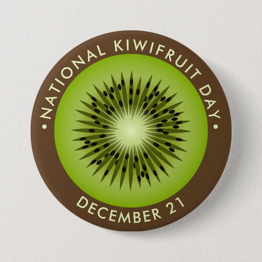 Nationale Kiwivruchtendag Ronde Button 7,6 Cm (Voorkant)
