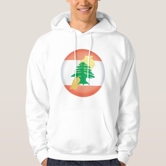 Nationale kleuren Libanon Hoodie (Voorkant)