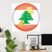 Nationale kleuren Libanon Poster (Thuiskantoor)
