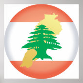 Nationale kleuren Libanon Poster (Voorkant)