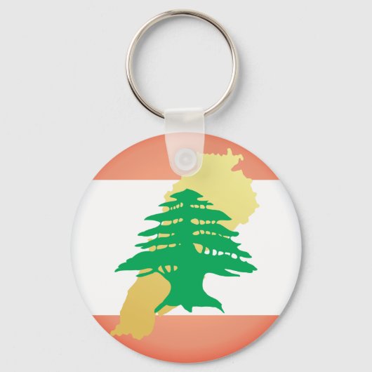 Nationale kleuren Libanon Sleutelhanger (Voorkant)