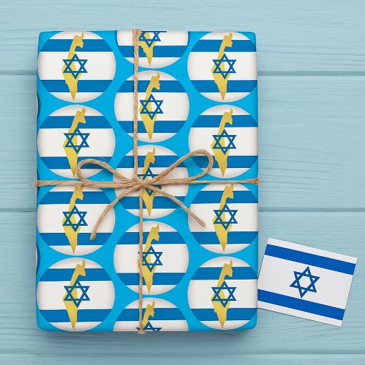 Nationale kleuren van Israël Cadeaupapier