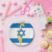 Nationale kleuren van Israël Papieren Bordje (Feest)