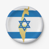 Nationale kleuren van Israël Papieren Bordje (Voorkant)