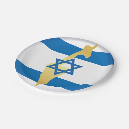 Nationale kleuren van Israël Papieren Bordje (Gekanteld)