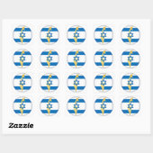 Nationale kleuren van Israël Vierkante Sticker (Vel)