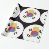 Nationale kleuren van Zuid-Korea Cadeaupapier (Uitgerold)