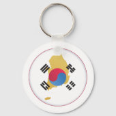 Nationale kleuren van Zuid-Korea Sleutelhanger (Voorkant)