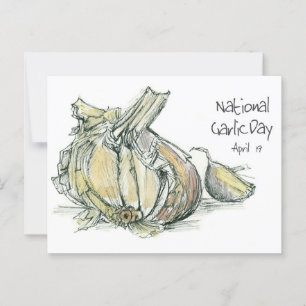 Nationale Knoflook Dag 19 april Kruiden Koken Voed Briefkaart