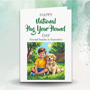 Nationale Knuffel je Hond Dag! tweede zondag in se Kaart