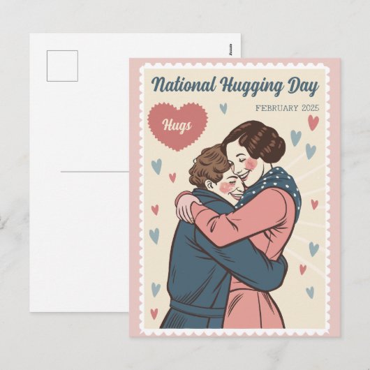  nationale knuffeldag feestdagenkaart (Voorkant / Achterkant)