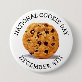 Nationale Koekkerdag vierde voedselfeestdag decemb Ronde Button 7,6 Cm (Voorkant)