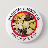 Nationale Koekkerdag vierde voedselfeestdag decemb Ronde Button 7,6 Cm (Voorkant)
