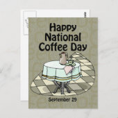 Nationale koffiedag 29 september briefkaart (Voorkant / Achterkant)