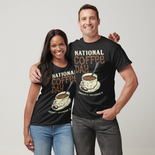 Nationale koffiedag elke dag grappig t-shirt (Unisex)