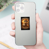 Nationale koffiedag Kameel Kunst Sticker (Telefoon)