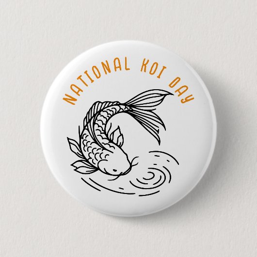 nationale koi-dag ronde button 5,7 cm (Voorkant)