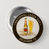 Nationale Lager Dag, bier Ronde Button 7,6 Cm (Voorkant /achterkant)