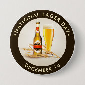 Nationale Lager Dag, bier Ronde Button 7,6 Cm (Voorkant)