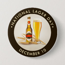 Nationale Lager Dag, bier Ronde Button 7,6 Cm