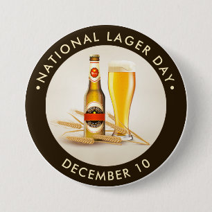 Nationale Lager Dag, bier Ronde Button 7,6 Cm