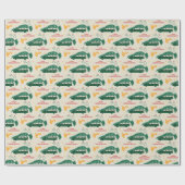 Nationale Lampoon kerstboom op auto patroon Cadeaupapier (Vlak)