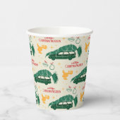 Nationale Lampoon kerstboom op auto patroon Papieren Bekers (Links)