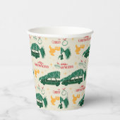 Nationale Lampoon kerstboom op auto patroon Papieren Bekers (Rechts)