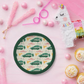 Nationale Lampoon kerstboom op auto patroon Papieren Bordje (Feest)