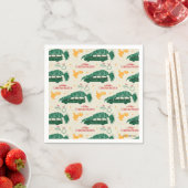 Nationale Lampoon kerstboom op auto patroon Servet (Insitu)