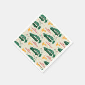 Nationale Lampoon kerstboom op auto patroon Servet (Hoek)