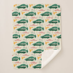 Nationale Lampoon kerstboom op auto patroon Sherpa Deken