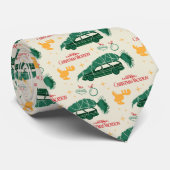 Nationale Lampoon kerstboom op auto patroon Stropdas (Opgerold)