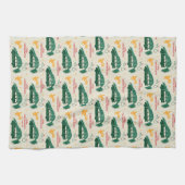 Nationale Lampoon kerstboom op auto patroon Theedoek (Horizontaal)