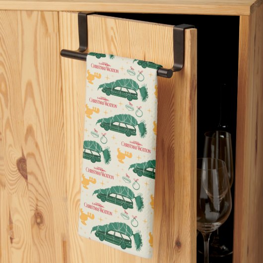 Nationale Lampoon kerstboom op auto patroon Theedoek (Derde Gevouwen)
