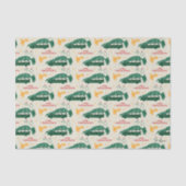 Nationale Lampoon kerstboom op auto patroon Tissuepapier (Voorkant)