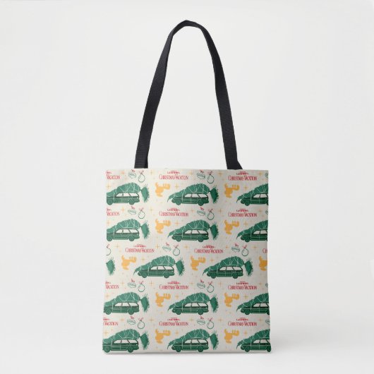 Nationale Lampoon kerstboom op auto patroon Tote Bag (Voorkant)