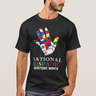 Nationale Latijns-Amerikaanse erfgoedmaand Landen T-shirt